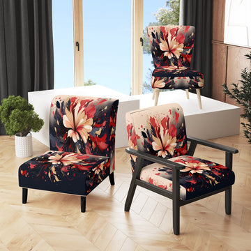 Beige Red Harmony In Chaos - Traditional Arm Chair